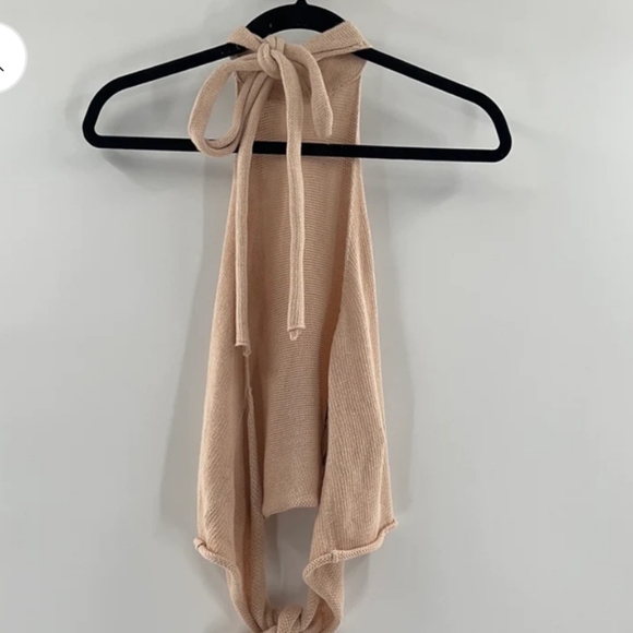 Free People Backless Knit Seamless Tank Pink Blush Size XS/S Ballet - Picture 6 of 9